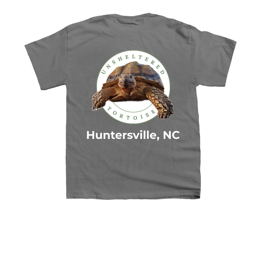 I Like Turtles, a Charcoal Youth Unisex Tee (back-view)