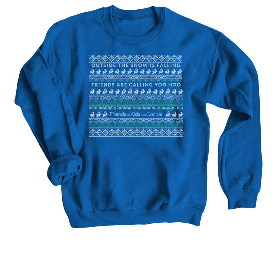 Friends Are Calling Yoo Hoo, a Royal Blue Crewneck Sweatshirt