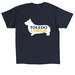 Toledo Corgi Collection, a Navy Classic Unisex Tee (back-view)