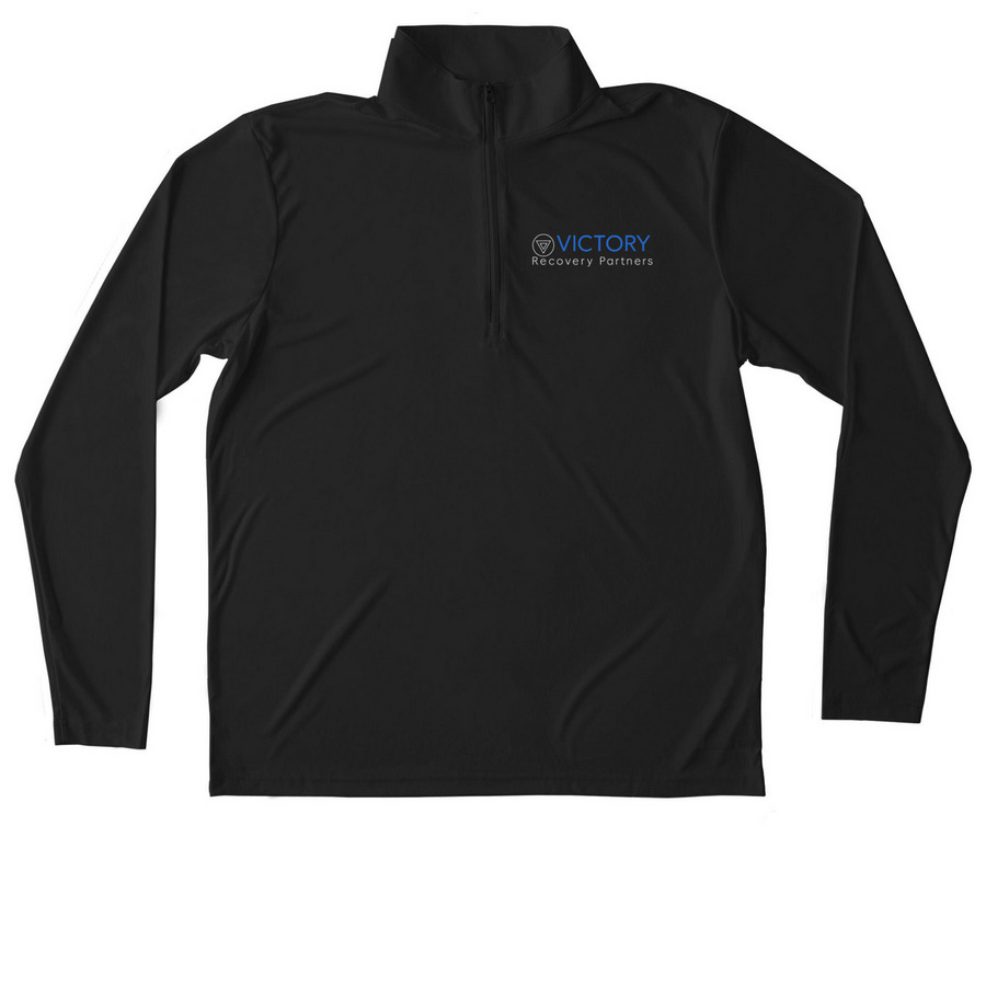 Recovery Quarter-Zip, a Black Unisex Performance Quarter Zip Pullover