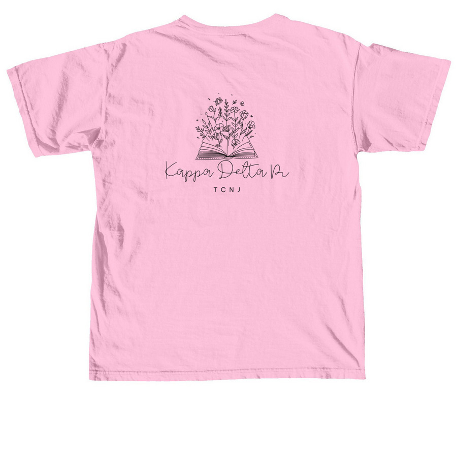 Floral Design, a Blossom Comfort Colors Unisex Tee (back-view)