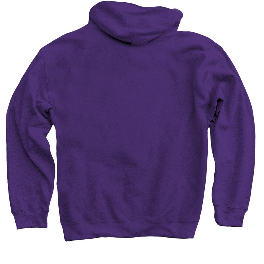 The Stairwells Sweatshirt (Neon), a Purple Pullover Hoodie (back-view)