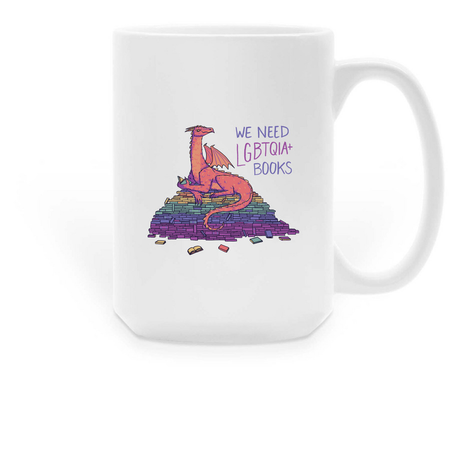 Support LGBTQIA+ Youth, a White Large Coffee Mug