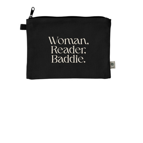 You, read, baddie, a Black 9"x7" Hemp Blend Pouch