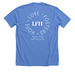 LFH, a Heather Columbia Blue Premium Unisex Tee (back-view)