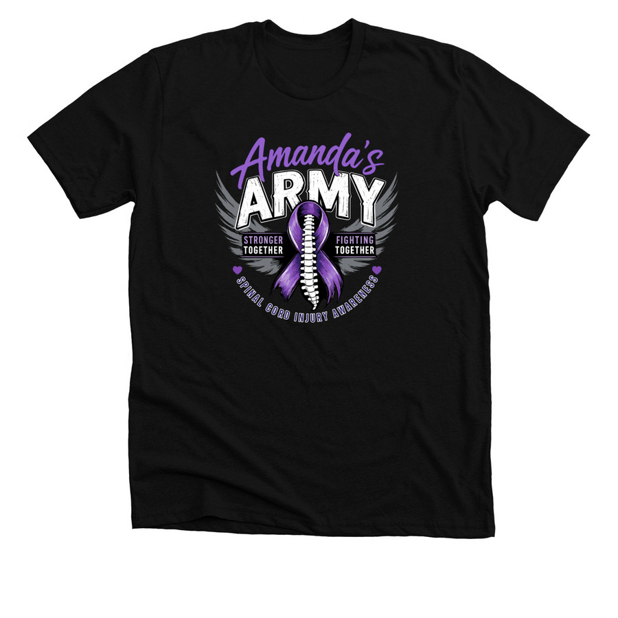 Amanda?s Army, a Solid Black Blend Premium Unisex Tee