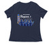Region One Love, a Navy Women's Relaxed V-Neck Tee