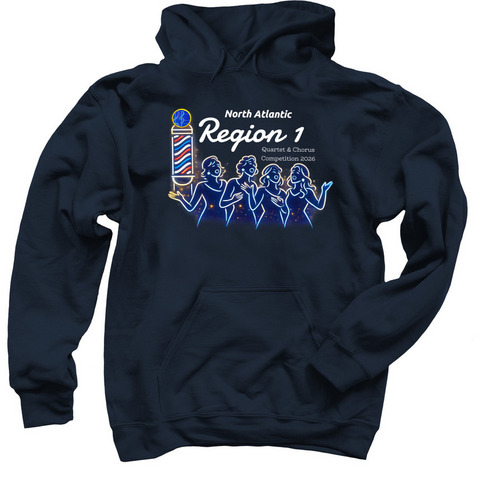 Region One Love, a Navy Pullover Hoodie