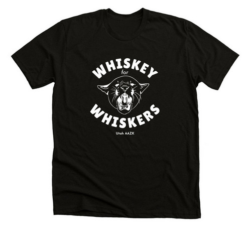 Whiskey for Whiskers, a Black Heather Premium Unisex Tee