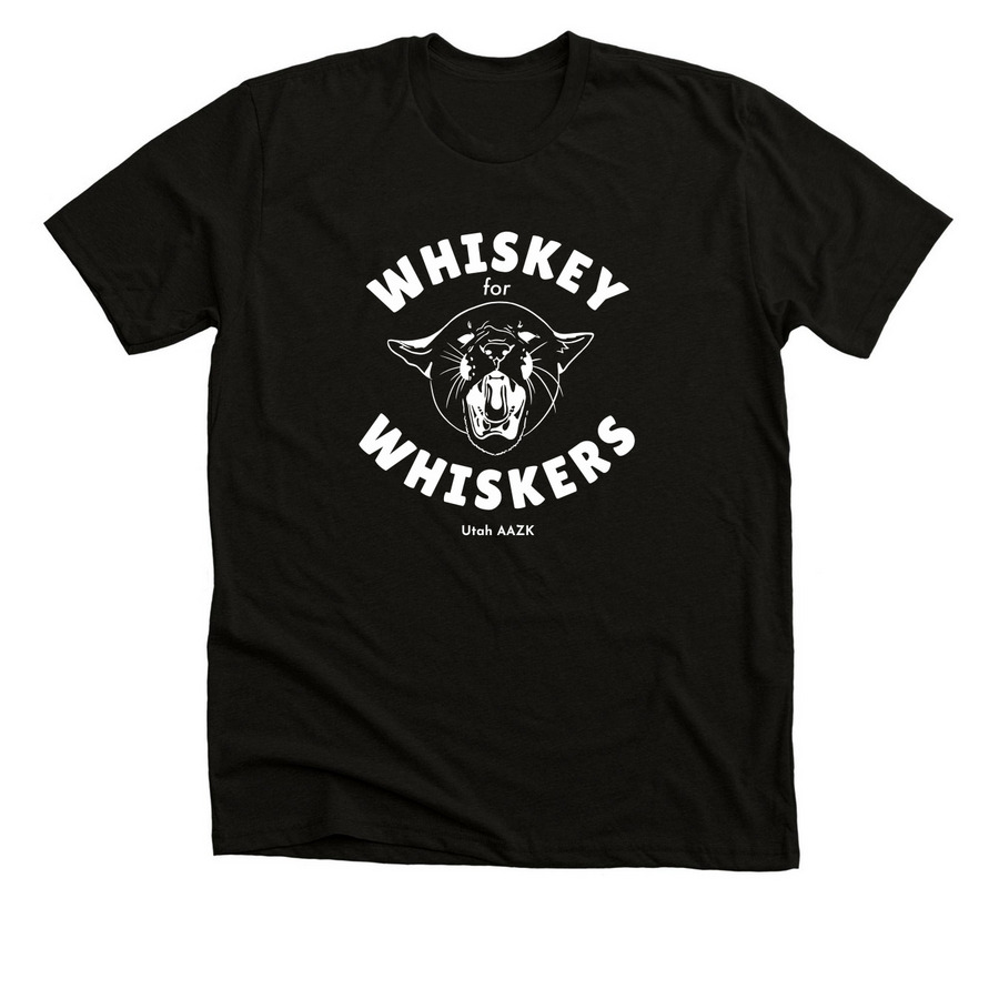Whiskey for Whiskers, a Black Heather Premium Unisex Tee