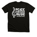 Peace through Music International Apparel&nbsp;, a Solid Black Blend Premium Unisex Tee