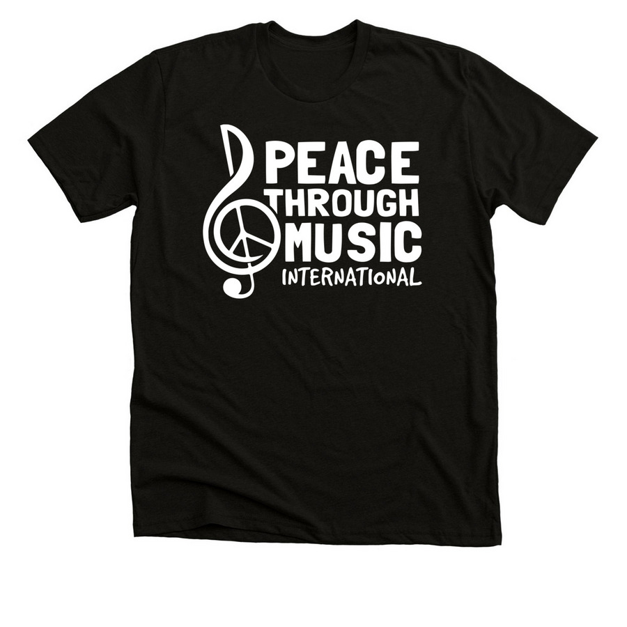Peace through Music International Apparel&nbsp;, a Solid Black Blend Premium Unisex Tee
