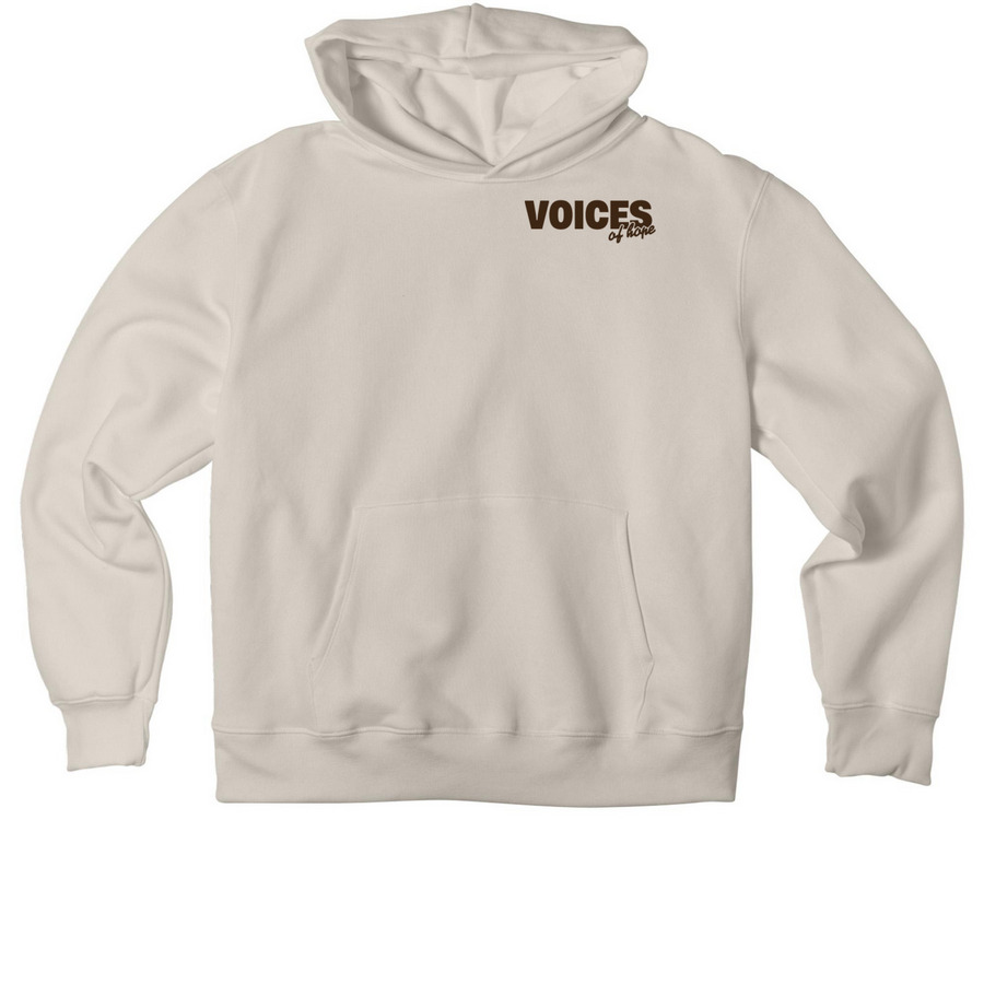 Voices of Hope SAND (USD price displayed)&nbsp;, a Dust Premium Heavyweight Pullover Hoodie