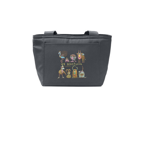 Beastly Lunch Tote, a Grey Steel Insulated Lunch Tote