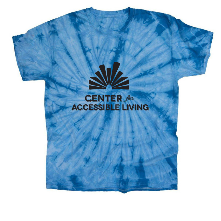 CAL Front Logo&nbsp;, a Baby Blue Classic Tie Dye Tee