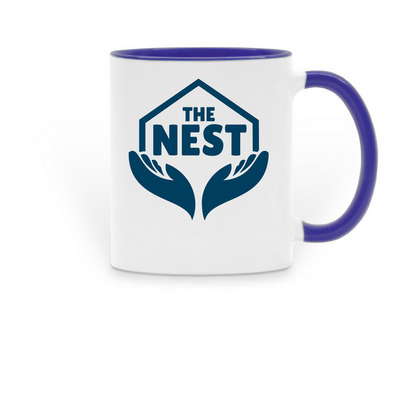 Nest Mug, a Dark Blue Two-Tone Ceramic Mug