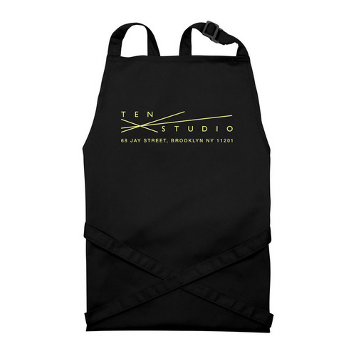 Ten Apron, a Black Recycled Bib Apron