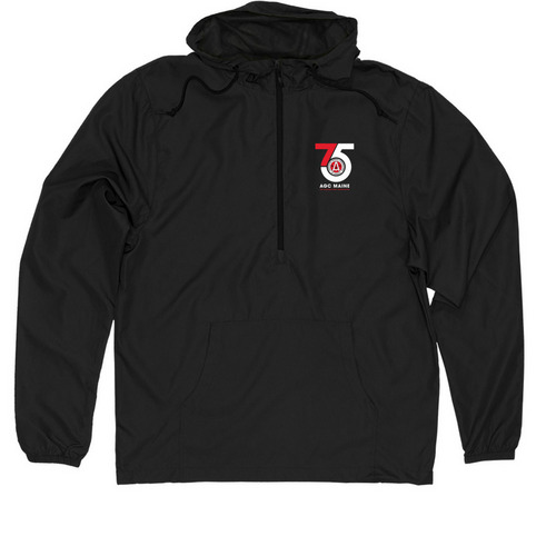 75th Anniversary Windbreaker, a Black Quarter-Zip Windbreaker