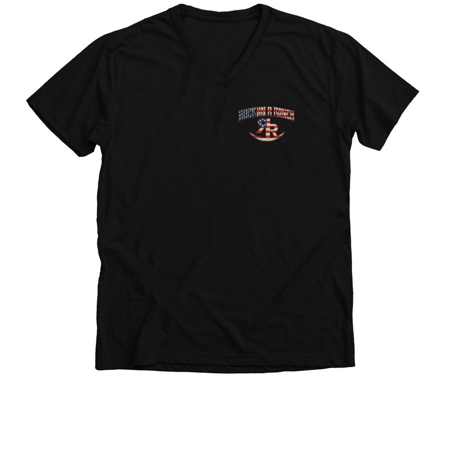 Rockin R 4th of July&nbsp;, a Solid Black Blend Premium V-Neck Tee