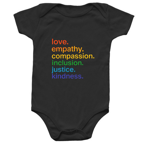 Justice Warrior Onesie, a Black Infant Onesie