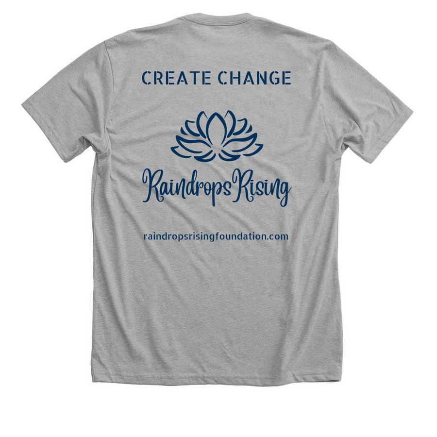 END HUMAN TRAFFICKING, a Athletic Heather Premium Unisex Tee (back-view)