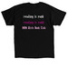 READING IS PUNK, a Black Classic Unisex Tee (back-view)