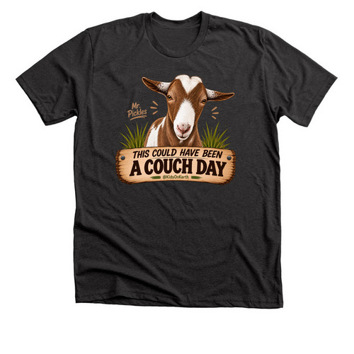 Mr. Pickles? Couch Day Tee ?, a Dark Grey Heather Premium Unisex Tee