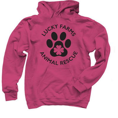 LFAR black logo, a Heliconia Pullover Hoodie