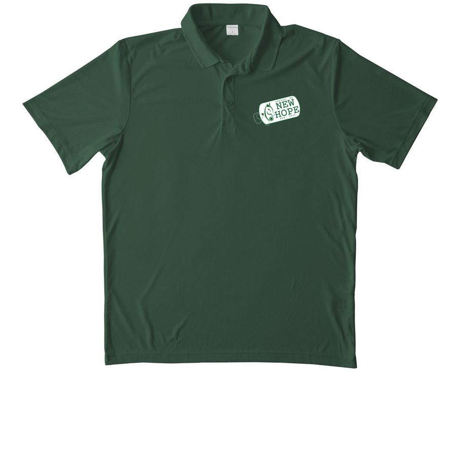Veterans Program Logo Athletic Collection, a Forest Green Unisex Performance Polo