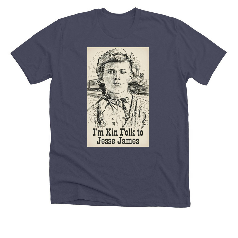 Jesse James Track Recovery Project, a Heather Midnight Navy Premium Unisex Tee