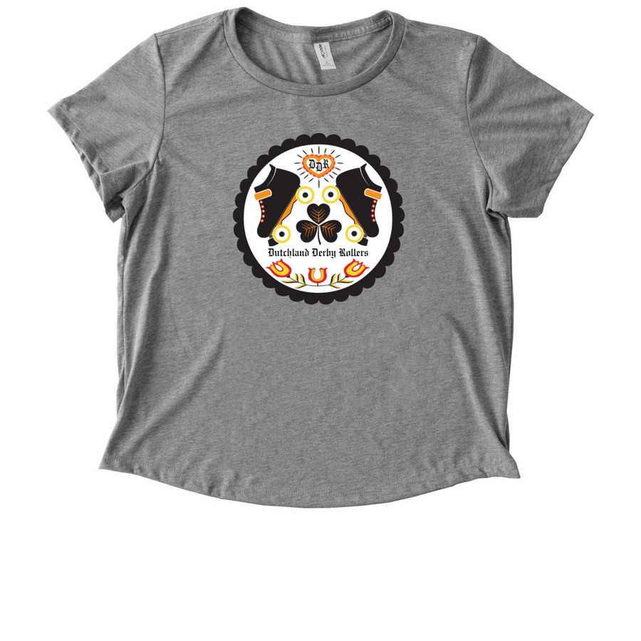 Dutchland Hex Logo, a Aluminum Grey Allmade Eco Triblend Women?s Scoop Neck Tee