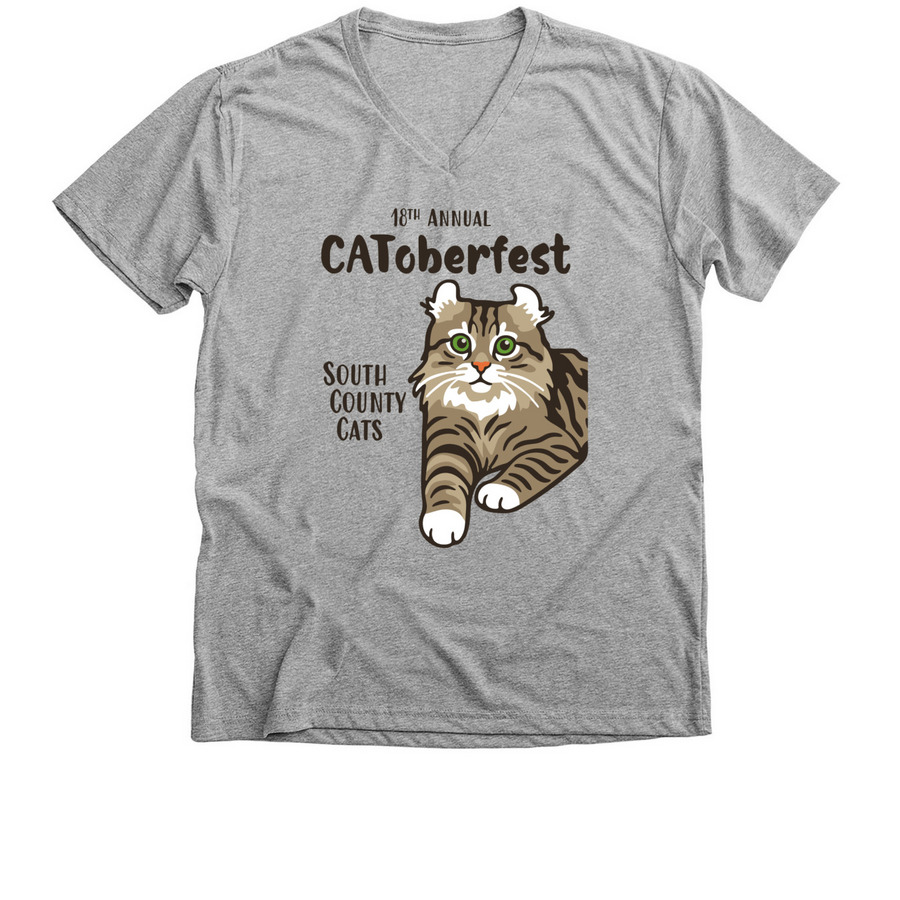 CAToberfest 2025, a Athletic Heather Premium V-Neck Tee