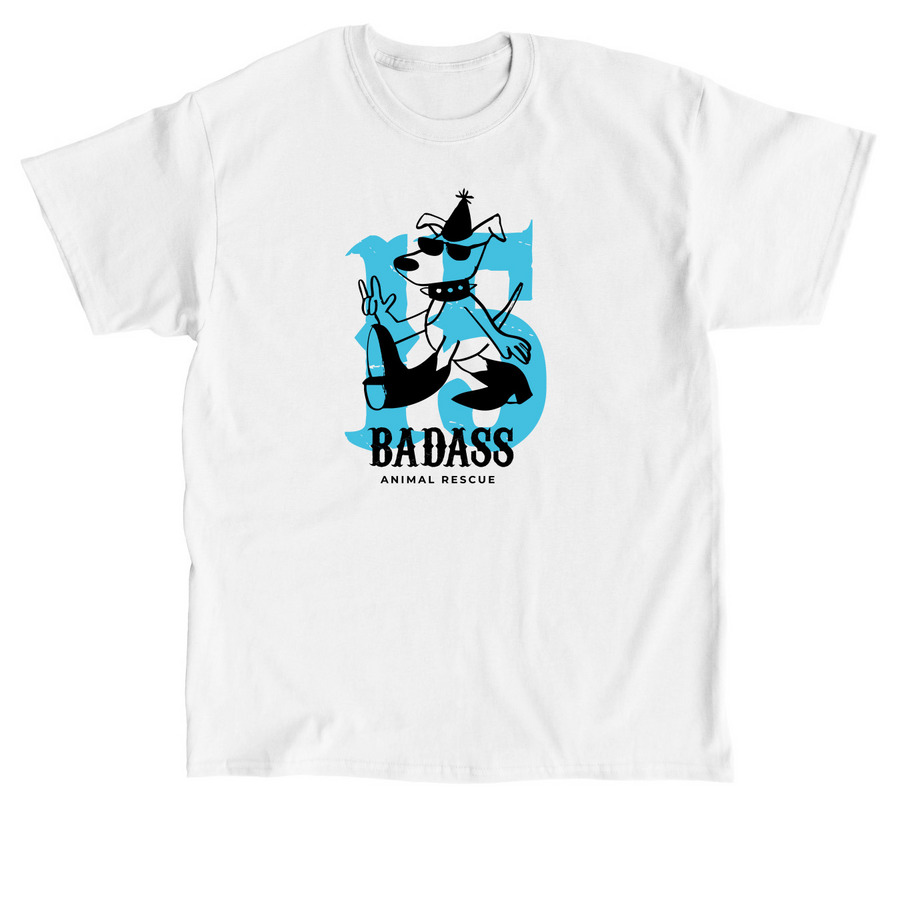 15th Anniversary: Blue Logo, a White Classic Unisex Tee