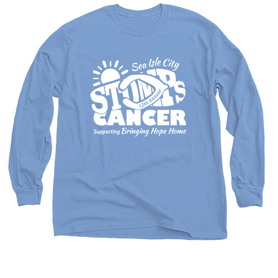 STAFF STOMP 2026 Apparel ? White Logo, a Carolina Blue Classic Long Sleeve Tee