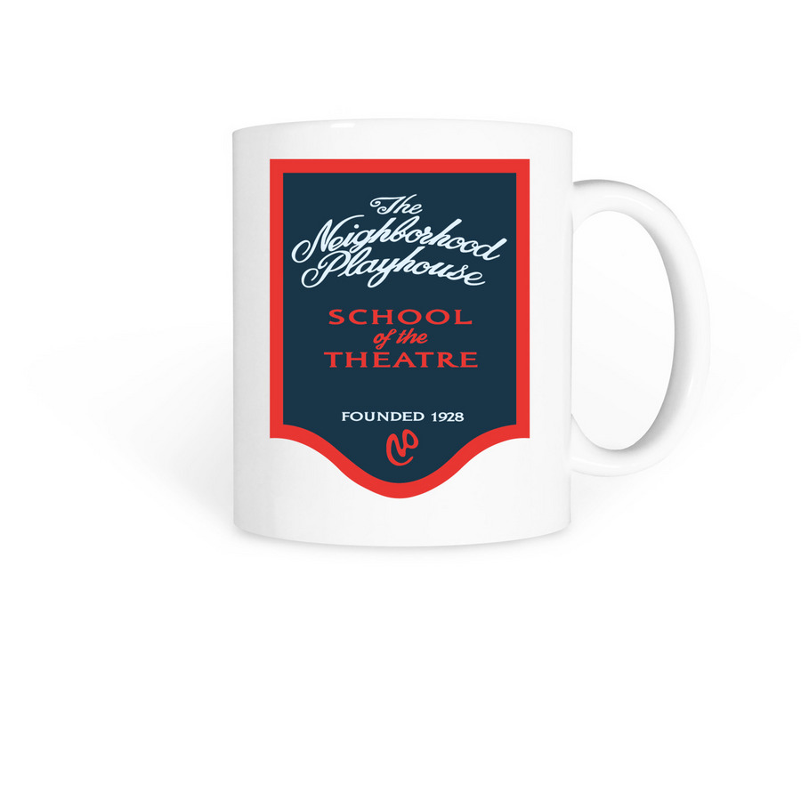 Neighborhood Playhouse Vintage Logo Mug, a White Coffee Mug