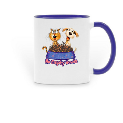 Logo Mugs, a Dark Blue Two-Tone Ceramic Mug