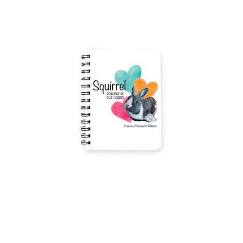 Squirrel Notebook, a White Spiral Notebook