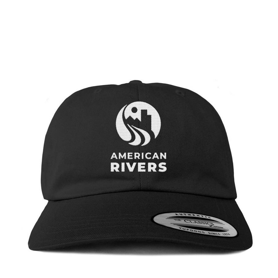 American Rivers logo hat, a Black Classic Baseball Cap