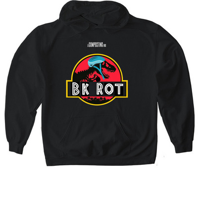 Unaffiliated Dinosaur Movie Tee, a Black Gildan Softstyle Pullover Hoodie