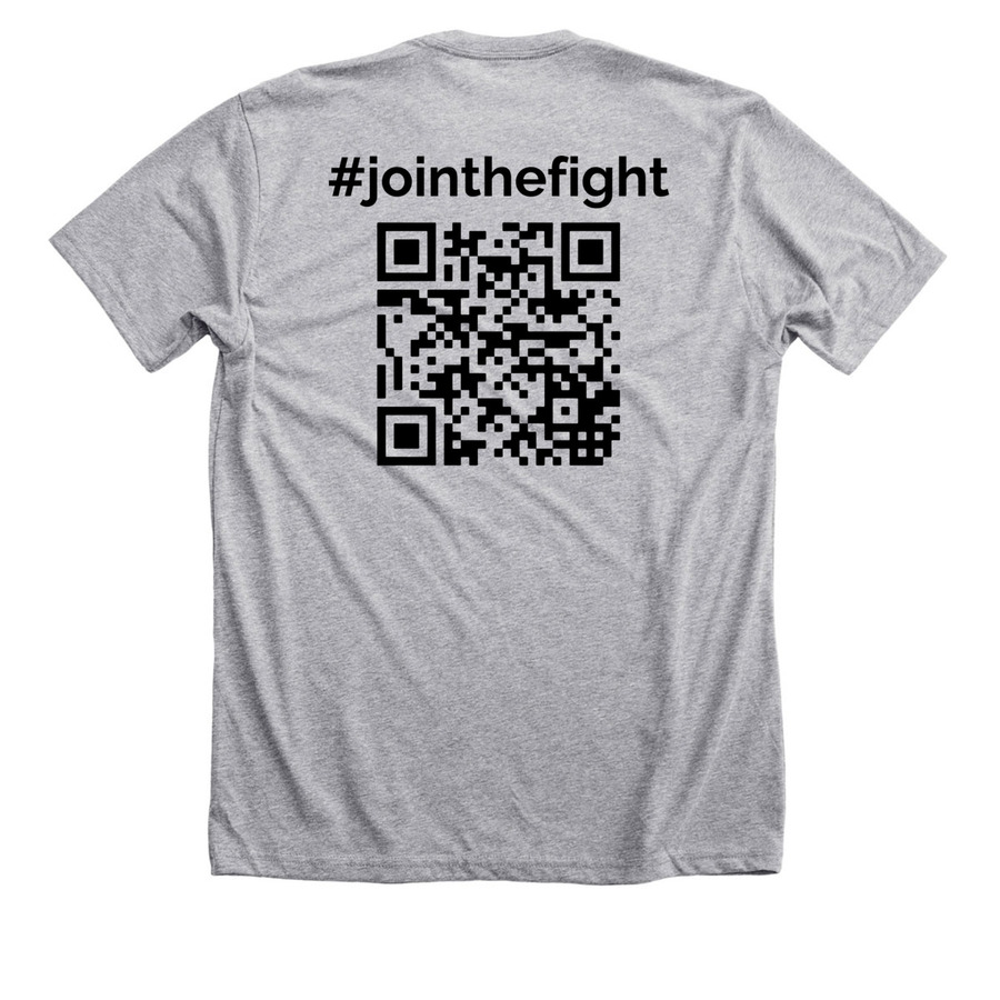 Raising awareness!, a Athletic Heather Premium Unisex Tee (back-view)