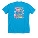Le Bonheur: bubble&nbsp;, a Neon Blue Premium Unisex Tee (back-view)