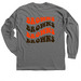 RBC Browns Logo, a Charcoal Classic Long Sleeve Tee (back-view)