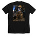 Rollo the Welder, a Solid Black Blend Premium Unisex Tee (back-view)