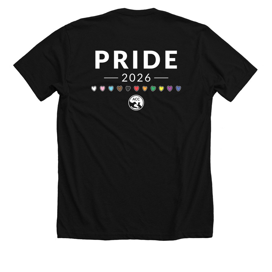 ACC Pride 2026, a Solid Black Blend Premium Unisex Tee (back-view)