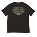 The weight of Legacy shirts, a Deep Black All-American Unisex Tee (back-view)