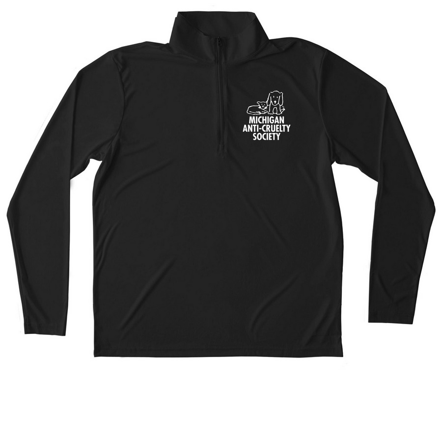 MACS Performance Quarter Zip&nbsp;, a Black Unisex Performance Quarter Zip Pullover