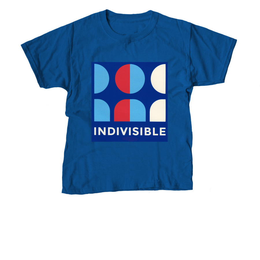 National & Hands Across Logos, a Royal Blue Youth Unisex Tee