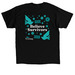 Believe Survivors - Teal, a Black Classic Unisex Tee (back-view)