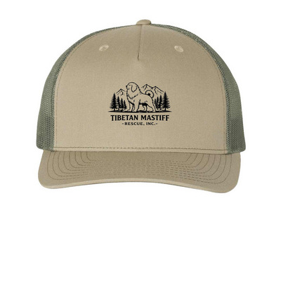 Mountain Mastiff&nbsp;, a Pale Khaki/ Loden Green Printed Five-Panel Trucker Cap