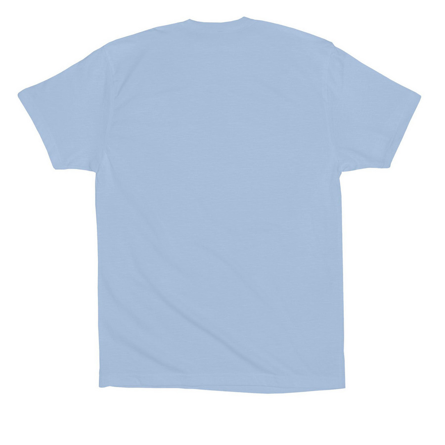 Rescued Is My Favorite Breed, a Baby Blue Premium Cotton Tee (back-view)